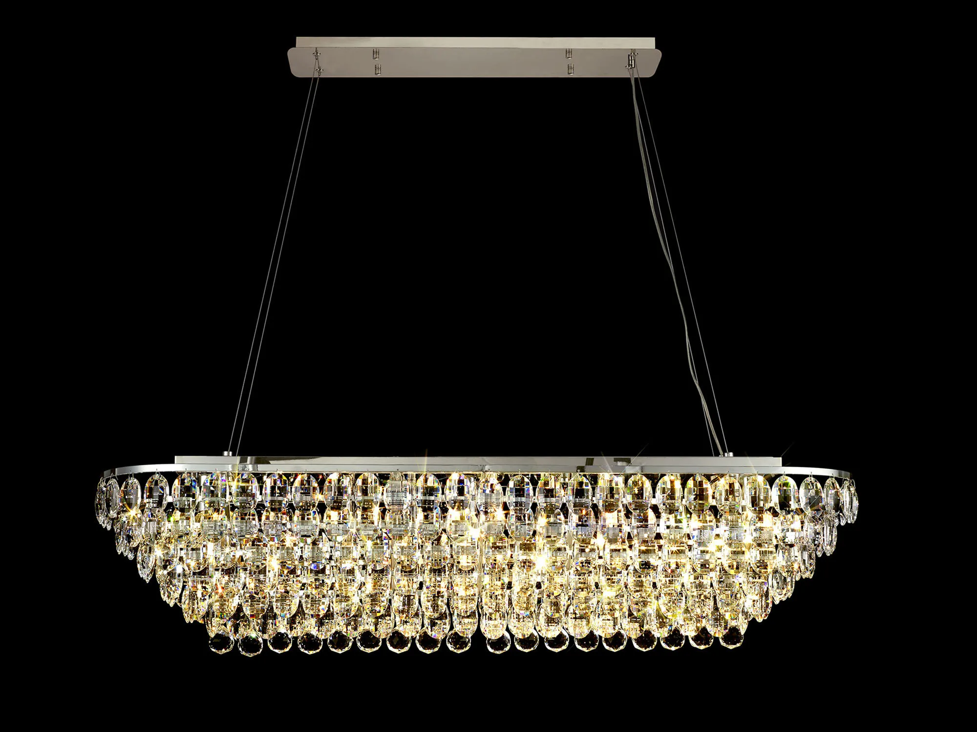 IL32822  Coniston Linear Pendant 14 Light (26.3kg) Polished Chrome